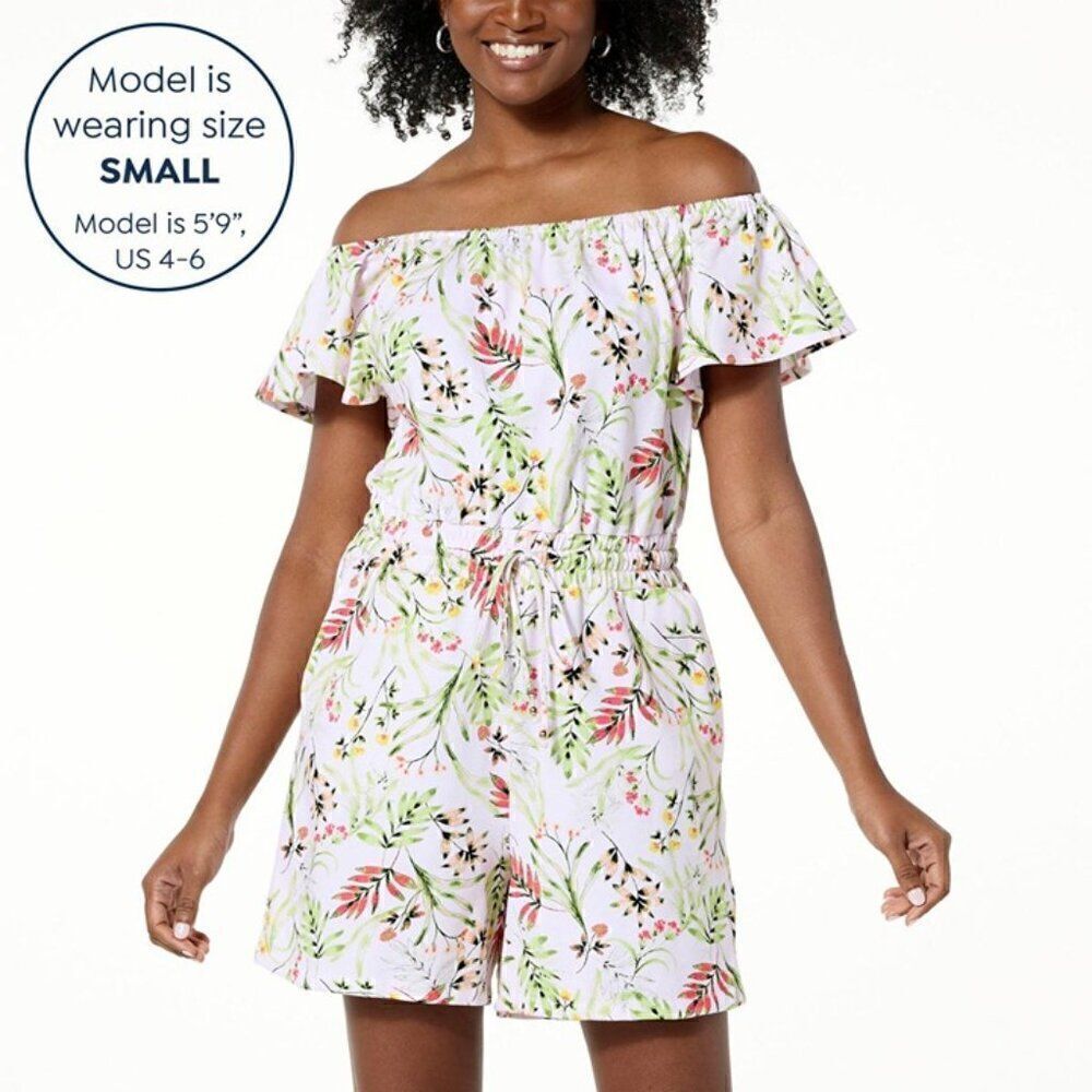 C Wonder by Christiano Siriano of the Shoulder Romper Size S